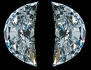 Matched pair of Crescent Moon diamonds