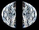 Matched pair of Half Moon diamonds
