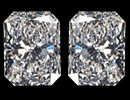 Matched pair of Radiant diamonds