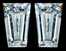 Matched pair of Taper Baguette diamonds